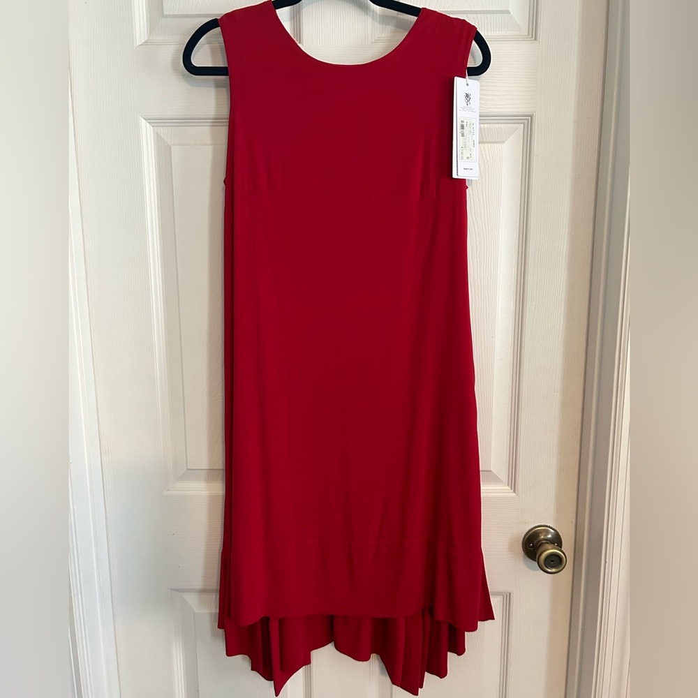 Red midi European Culture dress NWT!